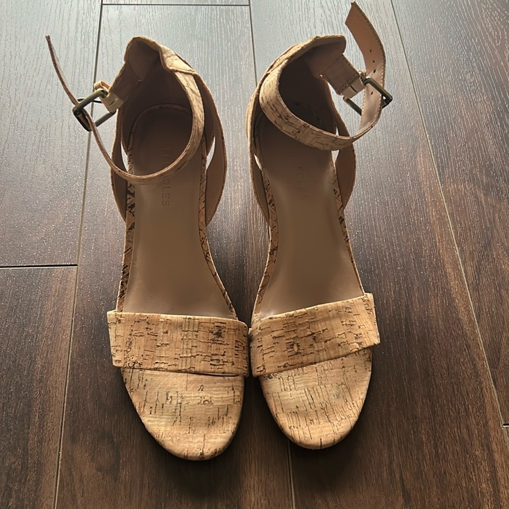 Cork wedge sandals